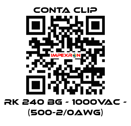 RK 240 BG - 1000VAC - (500-2/0AWG) Conta Clip