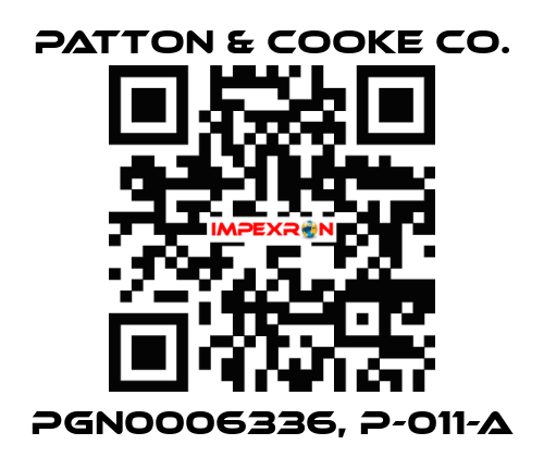 PGN0006336, P-011-A Patton & Cooke Co.