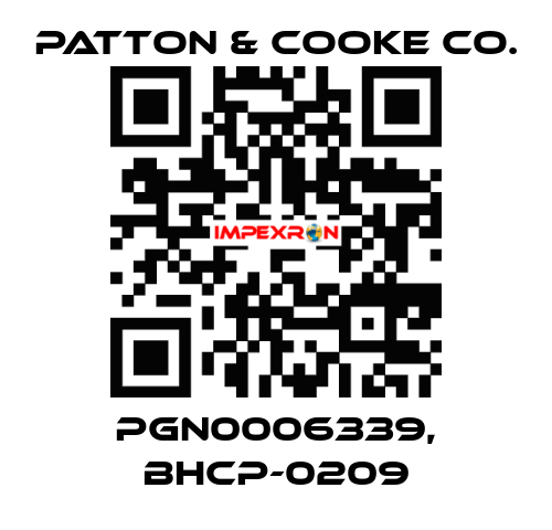 PGN0006339, BHCP-0209 Patton & Cooke Co.