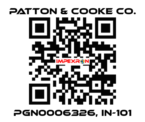 PGN0006326, IN-101 Patton & Cooke Co.