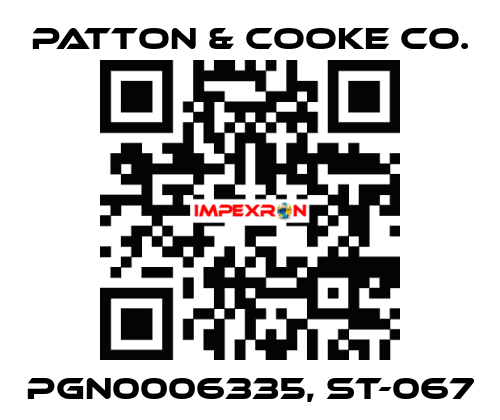 PGN0006335, ST-067 Patton & Cooke Co.