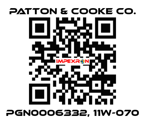 PGN0006332, 11W-070 Patton & Cooke Co.