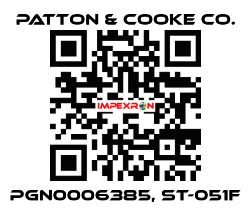 PGN0006385, ST-051F Patton & Cooke Co.