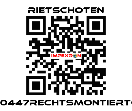 300/45910447RECHTSMONTIERTGMRSP/T RIETSCHOTEN