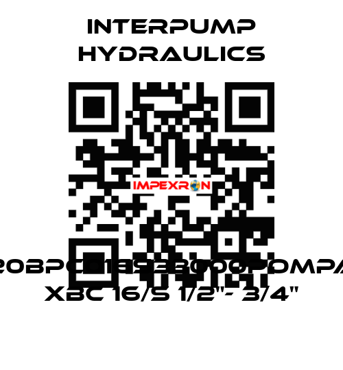20BPC016S33000POMPA XBC 16/S 1/2"- 3/4" Interpump hydraulics