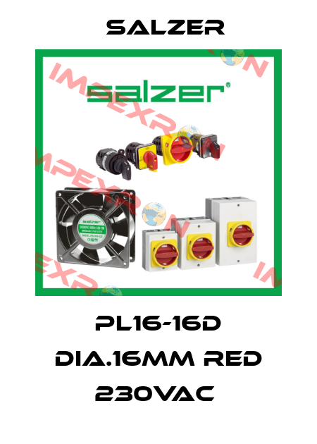 PL16-16D Dia.16mm Red 230VAC  Salzer