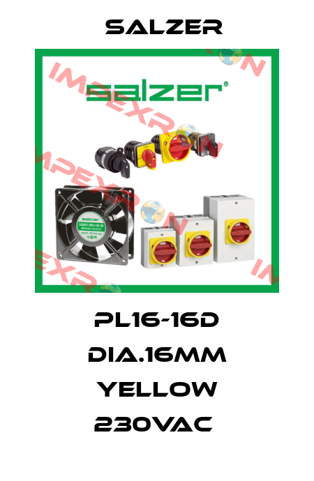 PL16-16D Dia.16mm Yellow 230VAC  Salzer