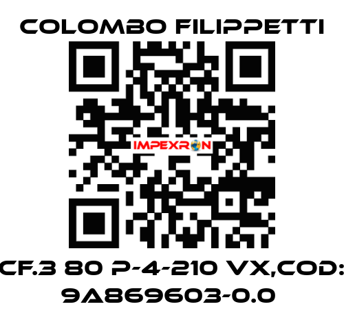CF.3 80 P-4-210 VX,Cod: 9A869603-0.0  Colombo Filippetti