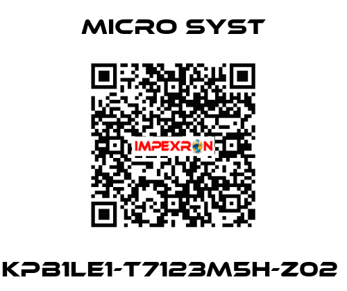 KPB1LE1-T7123M5H-Z02  Micro Syst