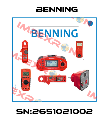 SN:2651021002 Benning