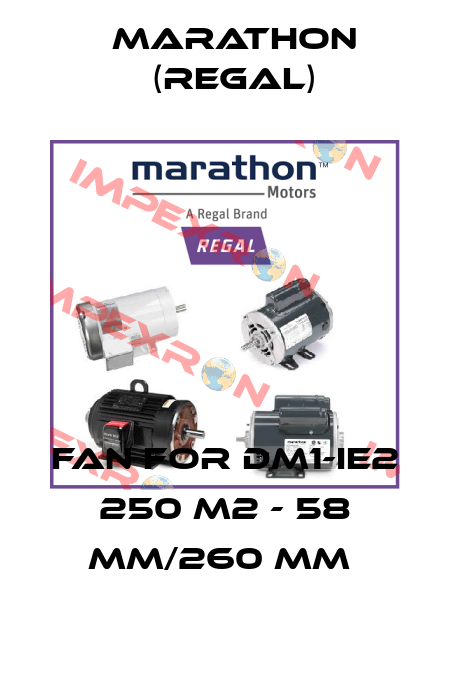 Fan for DM1-IE2 250 M2 - 58 mm/260 mm  Marathon (Regal)