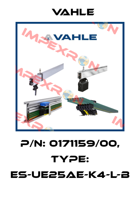 P/n: 0171159/00, Type: ES-UE25AE-K4-L-B Vahle