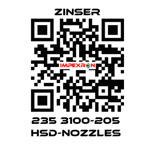 235 3100-205  HSD-nozzles  Zinser