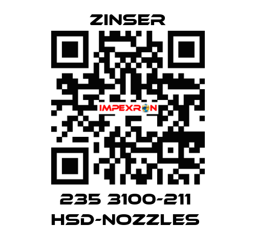 235 3100-211  HSD-nozzles  Zinser