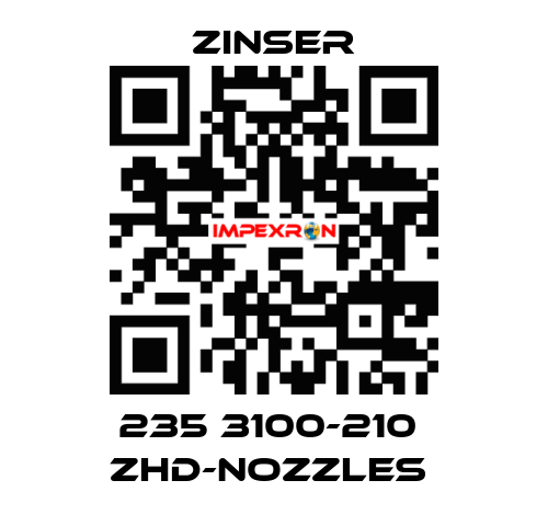 235 3100-210  ZHD-nozzles  Zinser
