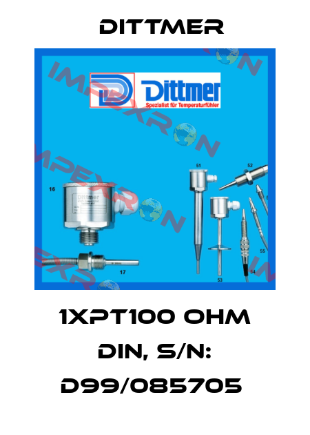 1XPT100 OHM DIN, S/N: D99/085705  Dittmer