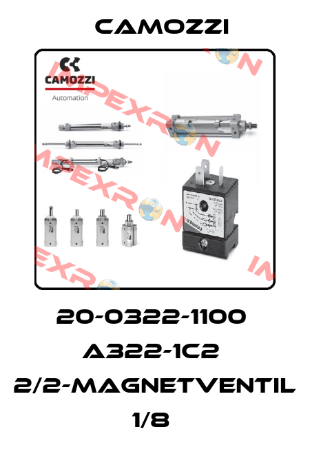 20-0322-1100  A322-1C2  2/2-MAGNETVENTIL 1/8  Camozzi