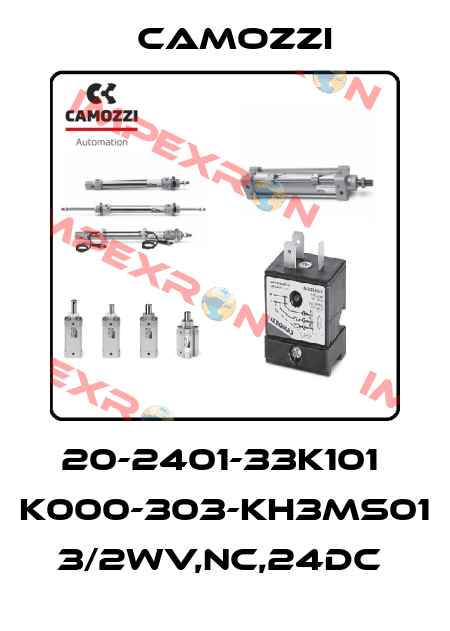 20-2401-33K101  K000-303-KH3MS01 3/2WV,NC,24DC  Camozzi