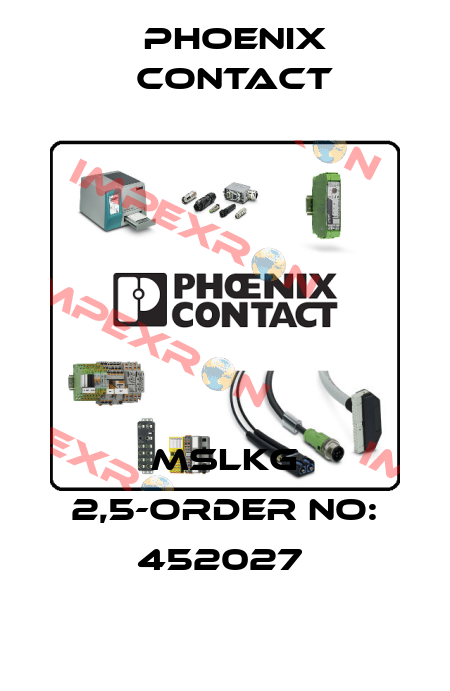 MSLKG 2,5-ORDER NO: 452027  Phoenix Contact
