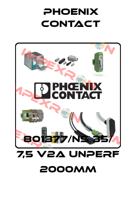 801377/NS 35/ 7,5 V2A UNPERF 2000MM Phoenix Contact