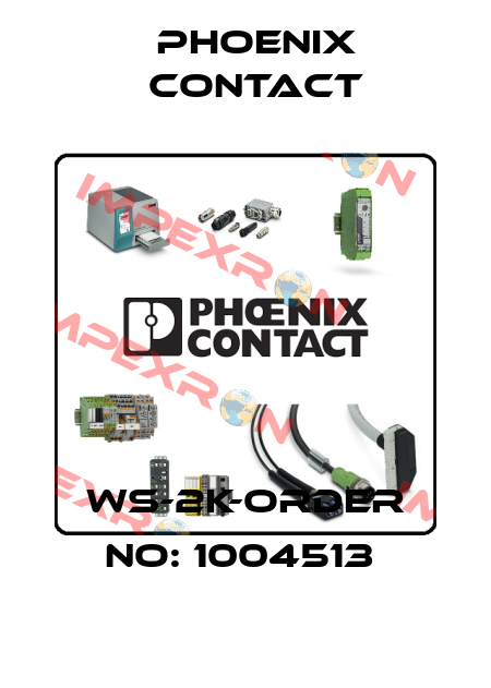 WS-2K-ORDER NO: 1004513  Phoenix Contact