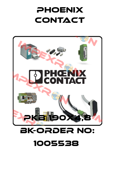 PKB 190X4,8 BK-ORDER NO: 1005538  Phoenix Contact