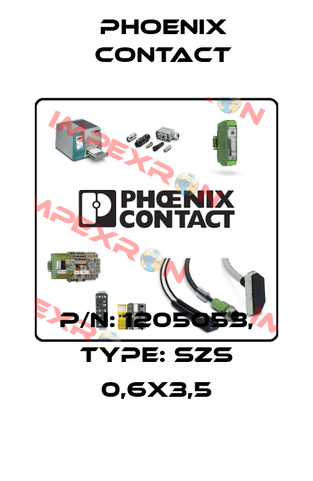 p/n: 1205053, Type: SZS 0,6X3,5 Phoenix Contact