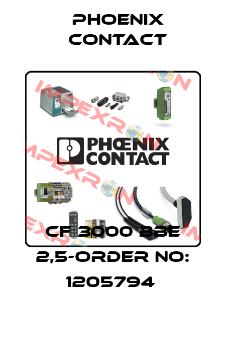 CF 3000 BBE 2,5-ORDER NO: 1205794  Phoenix Contact
