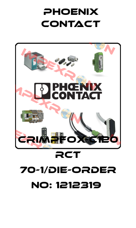 CRIMPFOX-C120 RCT 70-1/DIE-ORDER NO: 1212319  Phoenix Contact