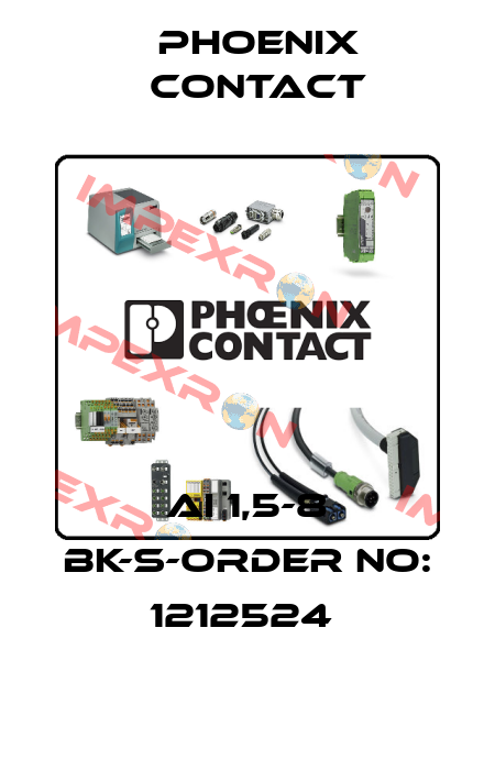AI 1,5-8 BK-S-ORDER NO: 1212524  Phoenix Contact