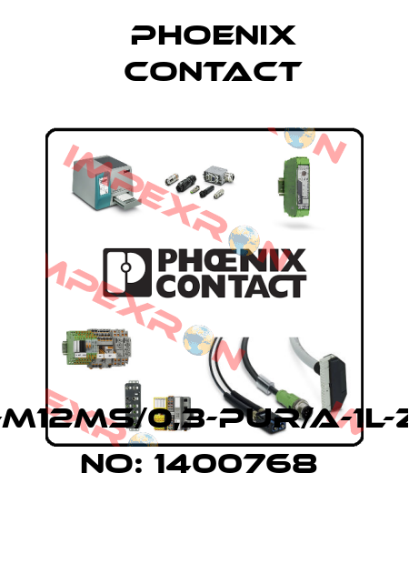 SAC-3P-M12MS/0,3-PUR/A-1L-Z-ORDER NO: 1400768  Phoenix Contact