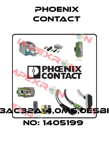 EV-T2M3C-3AC32A-4,0M6,0ESBK00-ORDER NO: 1405199  Phoenix Contact