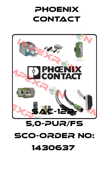 SAC-12P- 5,0-PUR/FS SCO-ORDER NO: 1430637  Phoenix Contact