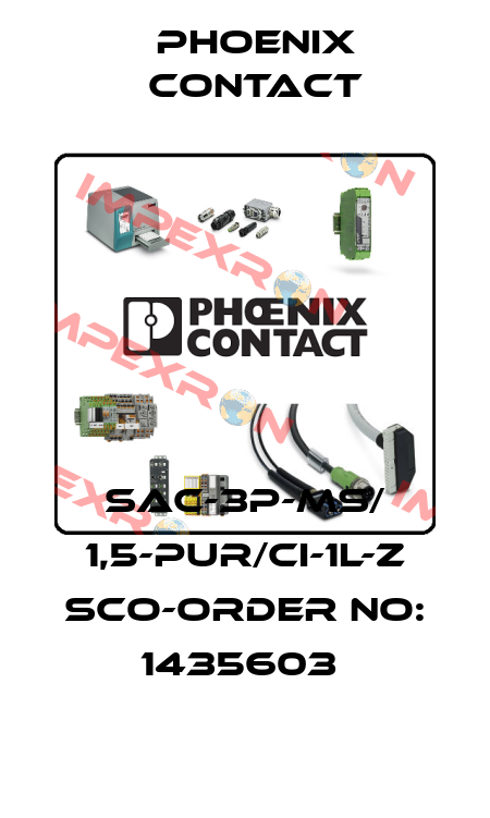 SAC-3P-MS/ 1,5-PUR/CI-1L-Z SCO-ORDER NO: 1435603  Phoenix Contact