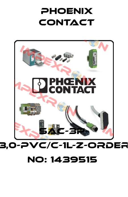 SAC-3P- 3,0-PVC/C-1L-Z-ORDER NO: 1439515  Phoenix Contact