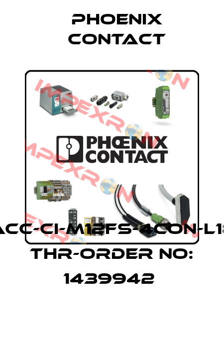 SACC-CI-M12FS-4CON-L180 THR-ORDER NO: 1439942  Phoenix Contact