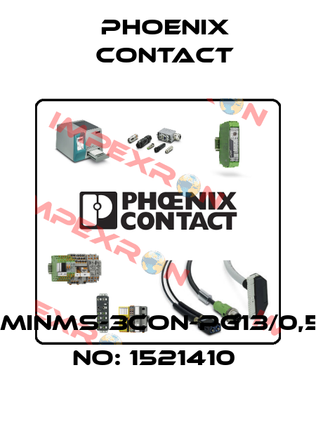 SACC-E-MINMS-3CON-PG13/0,5-ORDER NO: 1521410  Phoenix Contact