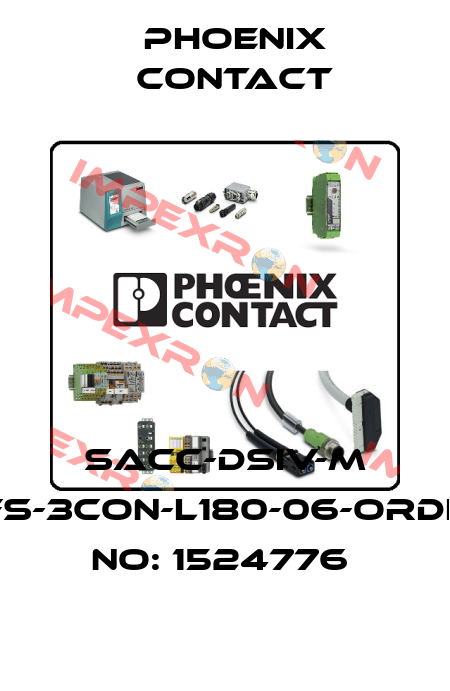 SACC-DSIV-M 8FS-3CON-L180-06-ORDER NO: 1524776  Phoenix Contact