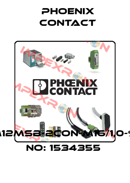 SACCBP-M12MSB-2CON-M16/1,0-910-ORDER NO: 1534355  Phoenix Contact