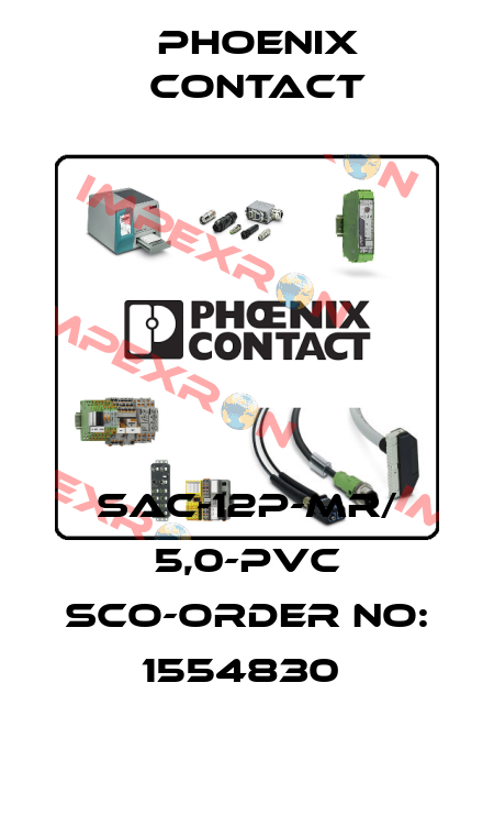 SAC-12P-MR/ 5,0-PVC SCO-ORDER NO: 1554830  Phoenix Contact