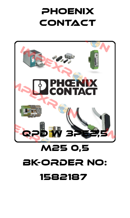 QPD W 3PE2,5 M25 0,5 BK-ORDER NO: 1582187  Phoenix Contact