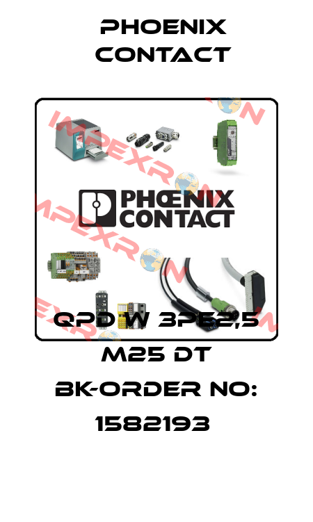 QPD W 3PE2,5 M25 DT BK-ORDER NO: 1582193  Phoenix Contact
