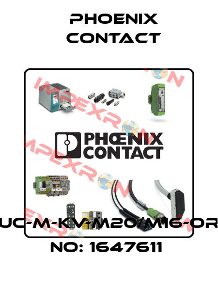 REDUC-M-KV-M20/M16-ORDER NO: 1647611  Phoenix Contact