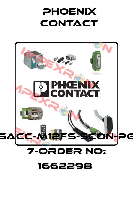 SACC-M12FS-5CON-PG 7-ORDER NO: 1662298  Phoenix Contact