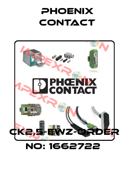 CK2,5-EWZ-ORDER NO: 1662722  Phoenix Contact