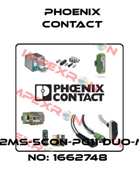 SACC-M12MS-5CON-PG11-DUO-M-ORDER NO: 1662748  Phoenix Contact