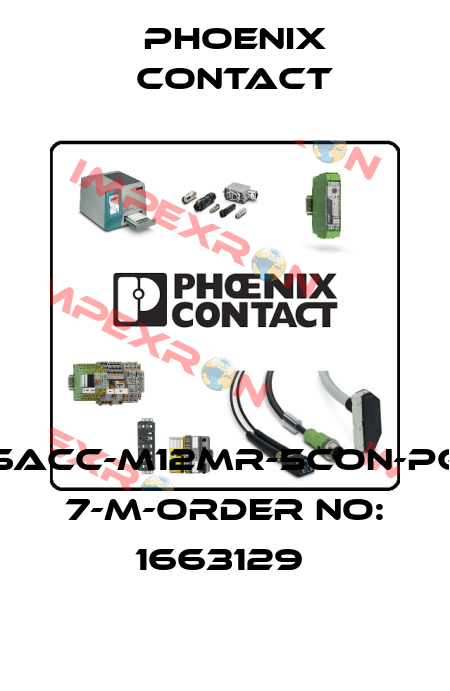SACC-M12MR-5CON-PG 7-M-ORDER NO: 1663129  Phoenix Contact