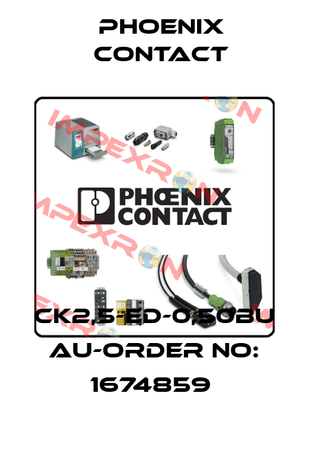 CK2,5-ED-0,50BU AU-ORDER NO: 1674859  Phoenix Contact