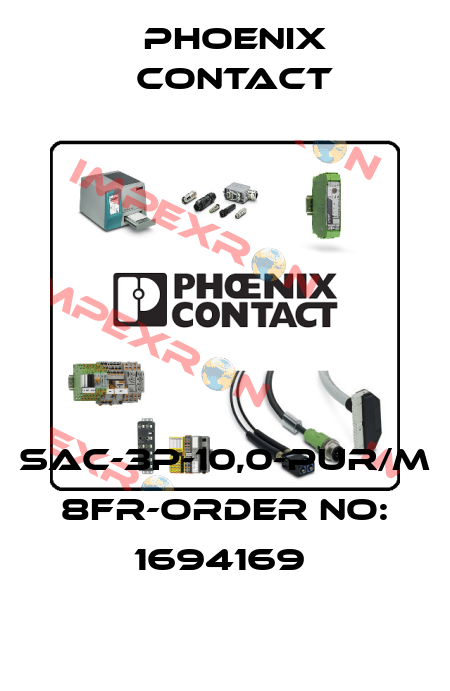 SAC-3P-10,0-PUR/M 8FR-ORDER NO: 1694169  Phoenix Contact