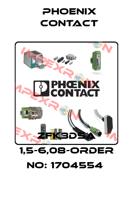 ZFK3DSA 1,5-6,08-ORDER NO: 1704554  Phoenix Contact